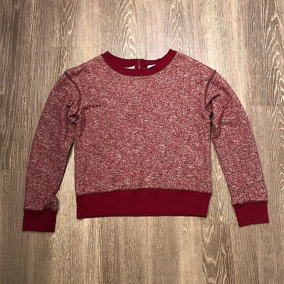 Active USA Cropped Sweatshirt Maroon/Pink Small - Picture 1 of 7
